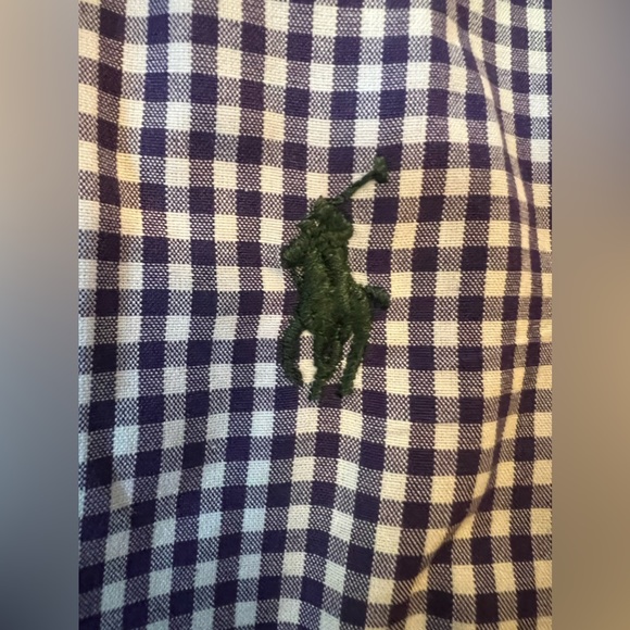 Ralph Lauren button down, checkered polo, medium - Picture 4 of 4